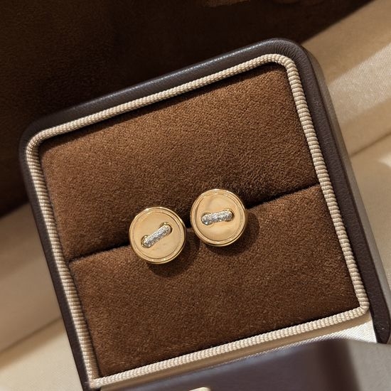 Chaumet Classic S925 Silver Half-diamond Stud Earrings