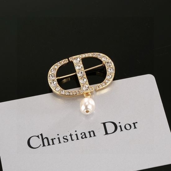 Christian Dior CD Classic Sign Exquisite Craft Brooch