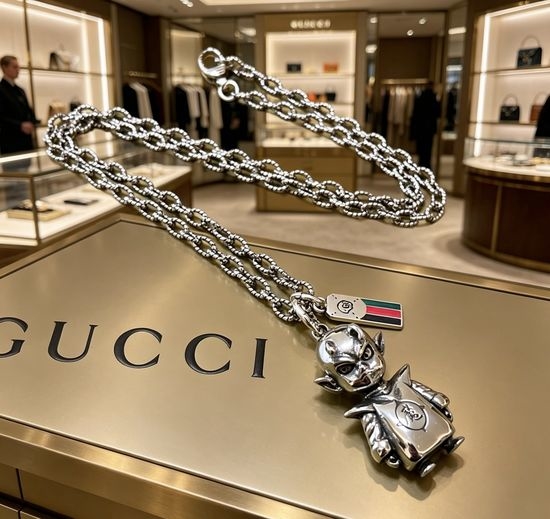 Gucci Elegant Outfit Matching Distressed Necklace
