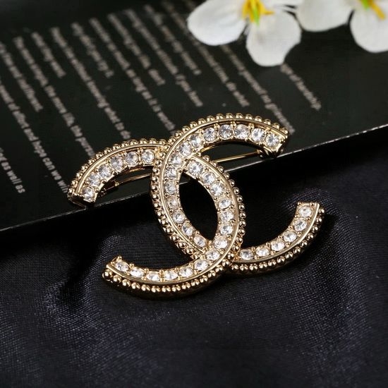 Chanel Diamond Logo Brooch