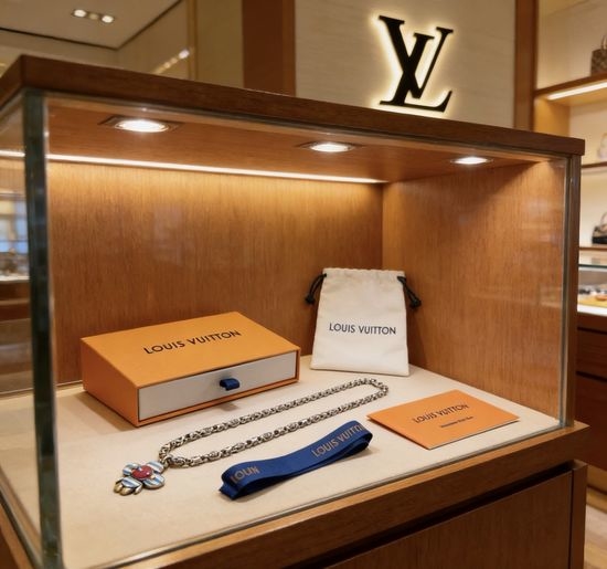 Louis Vuitton LV Vintage Silver Statement Necklace