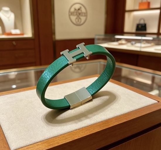 Hermes Handmade Leather Texture Bracelet