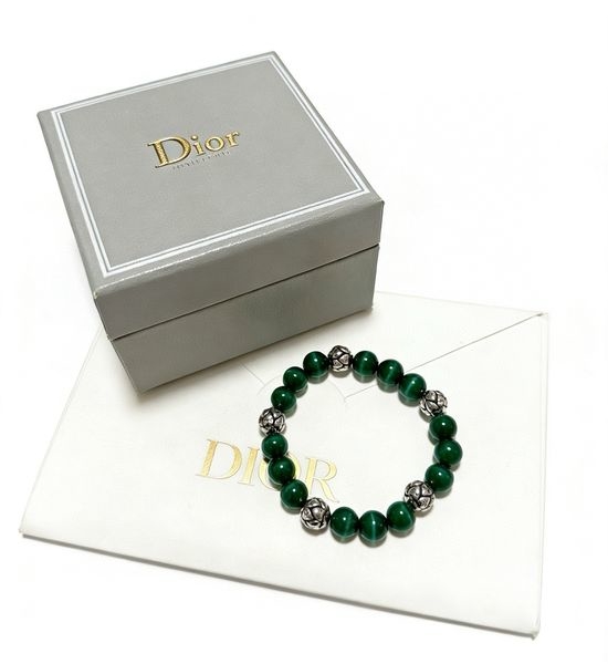 Christian Dior CD Vintage Agate Thai Silver Style Bracelet