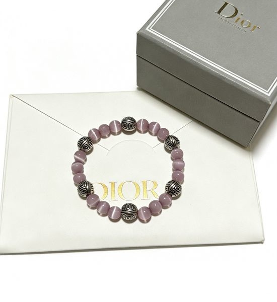 Christian Dior CD Vintage Agate Thai Silver Style Bracelet