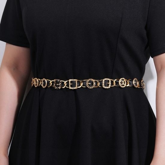 Chanel Luxury Leather Gold Plated Waist Chain