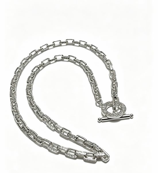 Fendi Vintage Silver Necklace Classic Punk Style