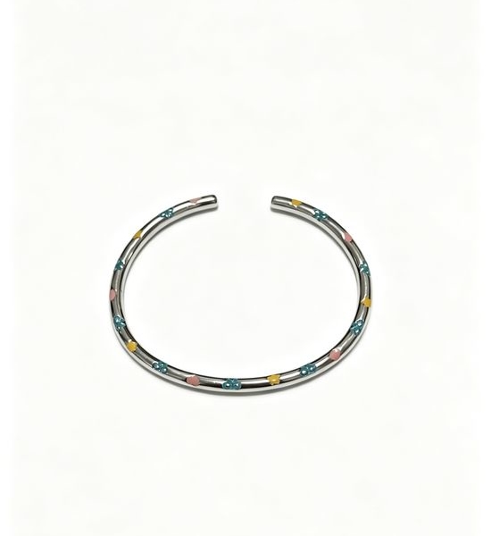 Fendi Vintage Oxidized Silver Cuff Bracelet