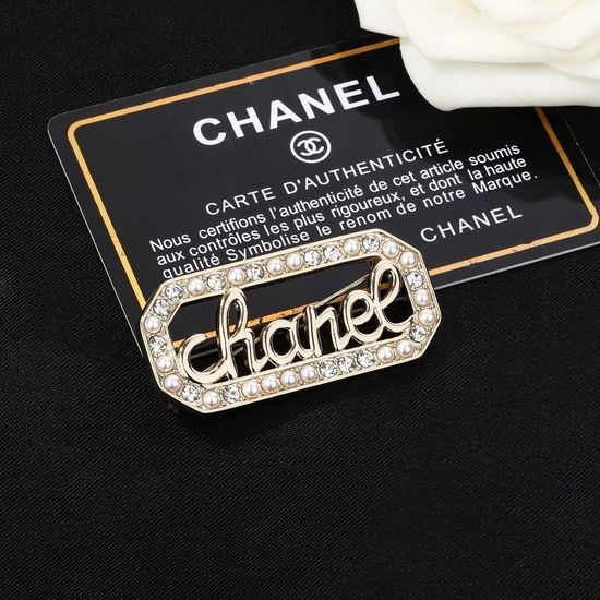 Chanel Letter Design Brooch Delicate Accessory