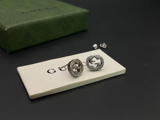 Gucci Double G Pattern Stud Earrings Hypoallergenic Fine Jewelry