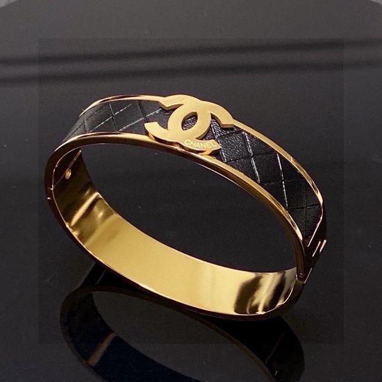 Chanel Vintage Leather Bangle