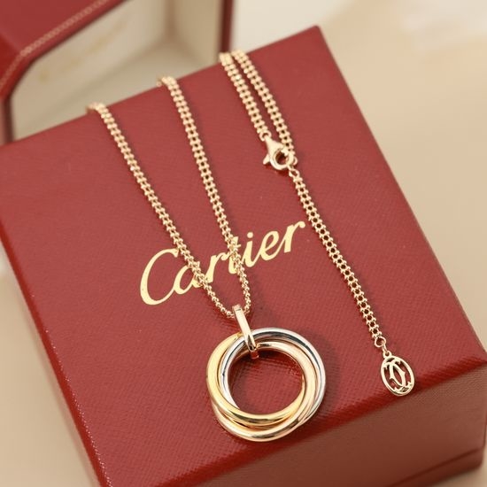 Cartier Interlocking Three Ring Adjustable Necklace