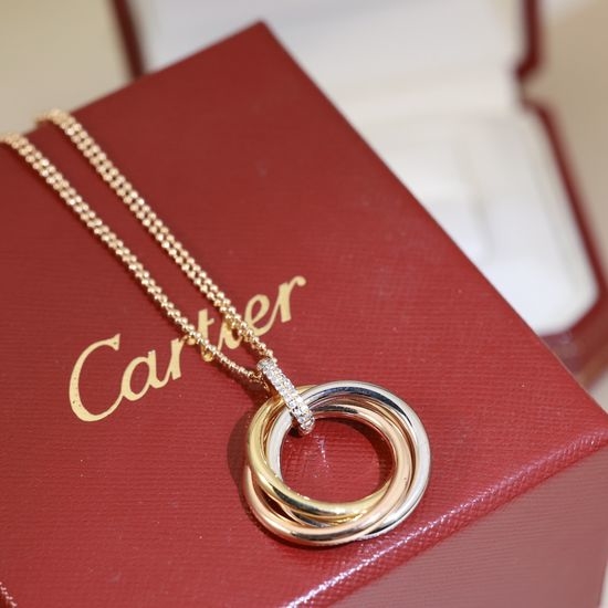 Cartier Interlocking Three Ring Adjustable Necklace