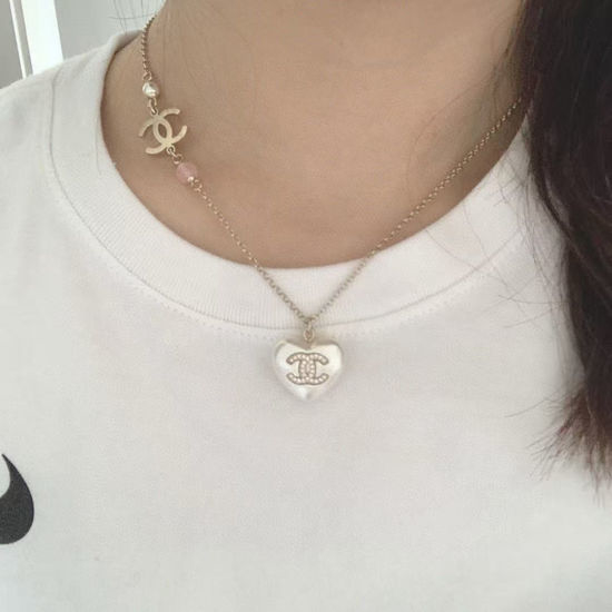 Chanel Pearl Resin Pendant Necklace Timeless