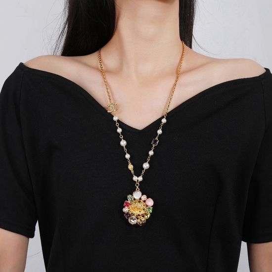 Chanel Classic Double C Brass Necklace