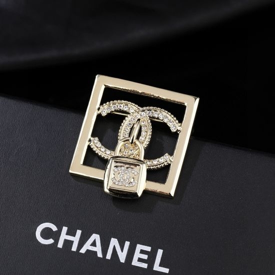 Chanel Elegant Double C Lock Brooch