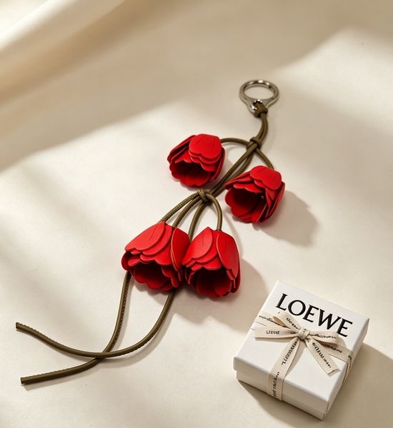 Loewe Flower Leather Bag Hanging Ornament