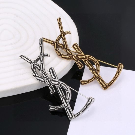 Yves Saint Laurent YSL Elegant Shiny Classic Fashion Brooch