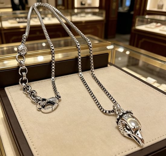 Gucci Punk Style Retro Silver Pendant Necklace