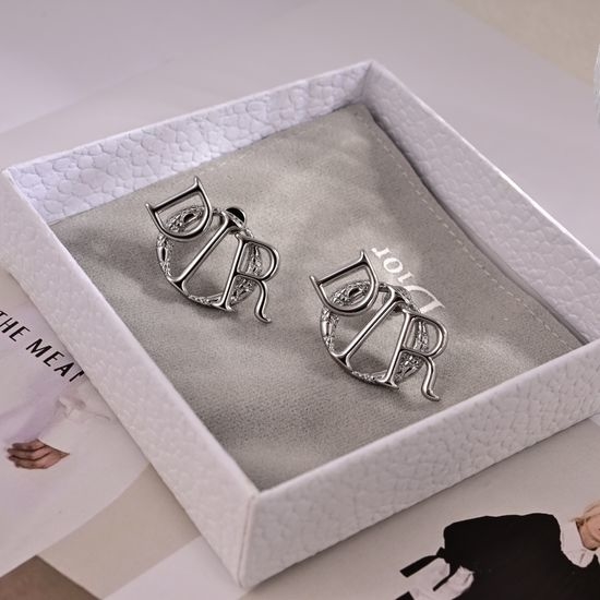 Christian Dior CD Letter Design Drop Earrings Trendy Stylish Jewelry