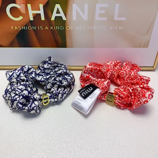 Christian Dior CD Satin Hair Scrunchie Elastic Single