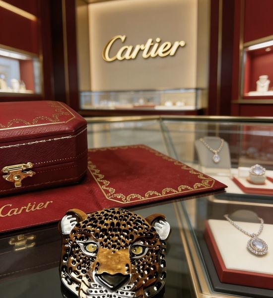 Cartier Luxury Leopard Inlaid Brooch