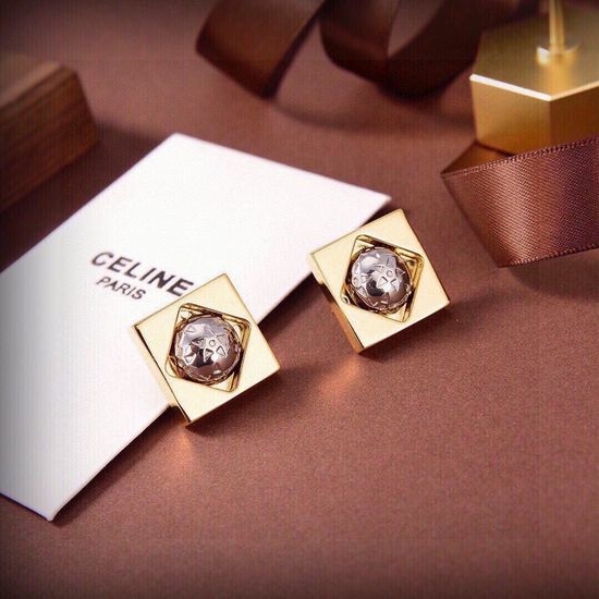 Celine Unique Planet Design Stud Earrings
