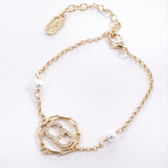 Christian Dior CD Elegant Beaded Diamond Bracelet