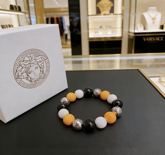 Versace Vintage Agate Beaded Bracelet for Casual Wear