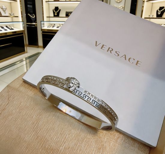 Versace Classic Bracelet with Rhinestone Inlays