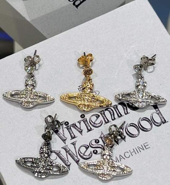 Vivienne Westhood Diamond Saturn Pendant Necklace