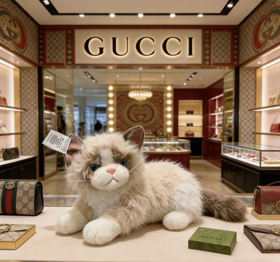 Gucci Soft Plush Cat Stuffed Toy Decoration