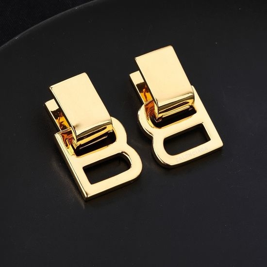 Balenciaga Unique Metal Design Stud Earrings