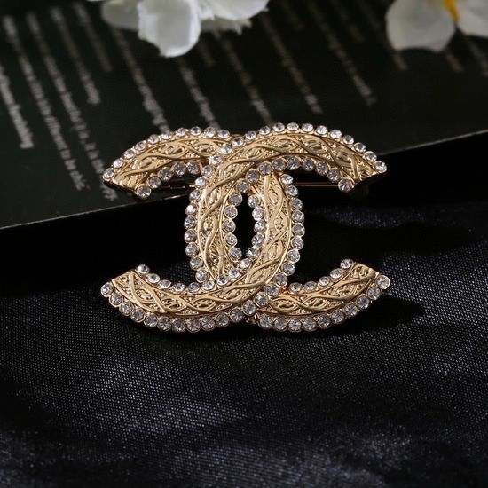 Chanel Sparkling Rhinestone Double C Brooch