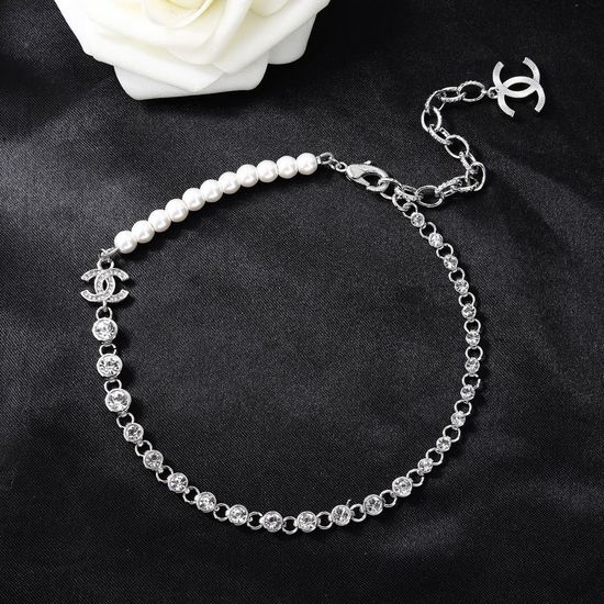Chanel Delicate Brass Double C Necklace