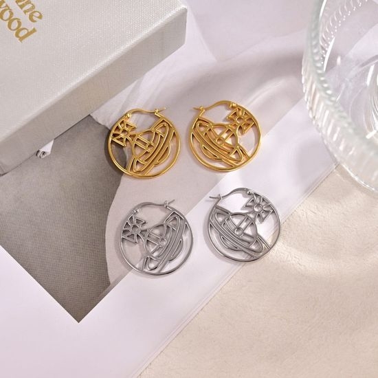 Vivienne Westhood Saturn Design Elegant Decorative Earrings