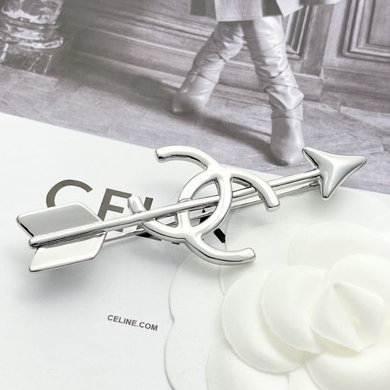Chanel Silver Tone Cupid Arrow Brooch Chic