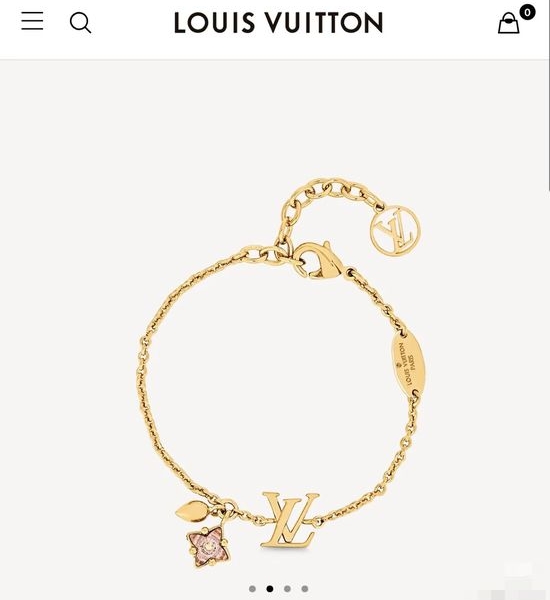 Louis Vuitton LV Pink Diamond Inlaid Bracelet Delicate Craft