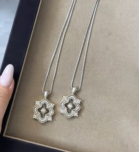 Buccellati Large Hollow Gold Pendant Necklace