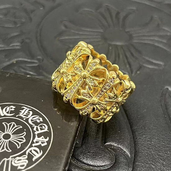 Chrome Hearts Diamond Inlaid Cross Ring
