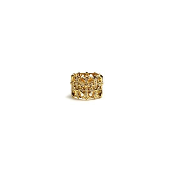 Chrome Hearts Vintage Gold Diamond Ring