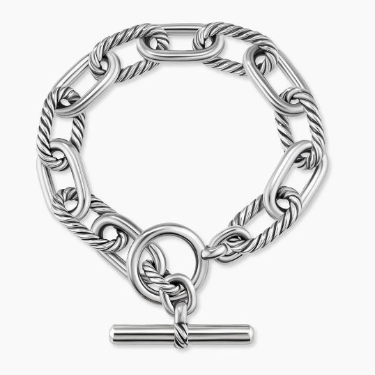 David Yurman Silver Twisted Clasp Bracelet