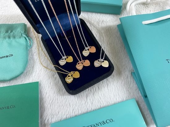 Tiffany & Co. Two Tone Heart Pendant Necklace