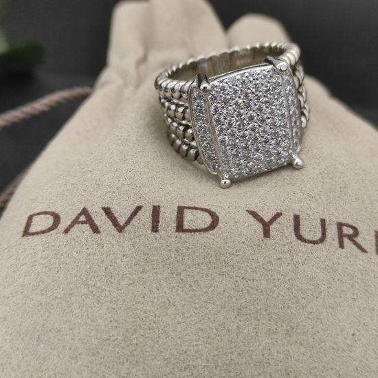 David Yurman Pave Diamond Band Ring Premium Metal