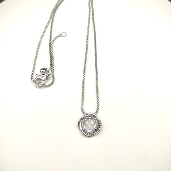 David Yurman Square Cut Crystal Pendant Necklace