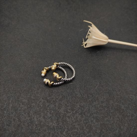 David Yurman Twisted Wire Pearl Ring
