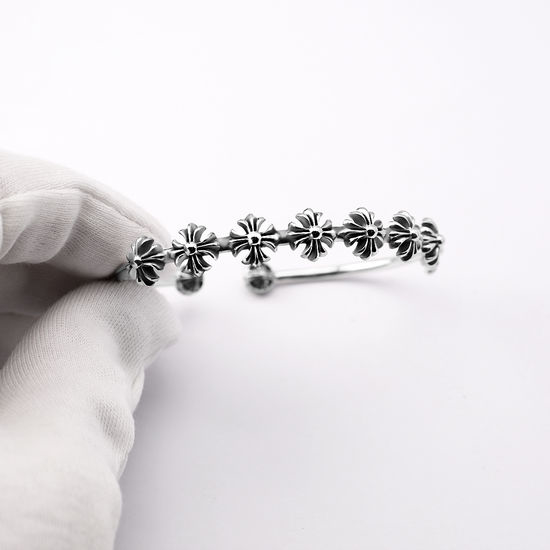 Chrome Hearts Cross Design Open Cuff Bangle