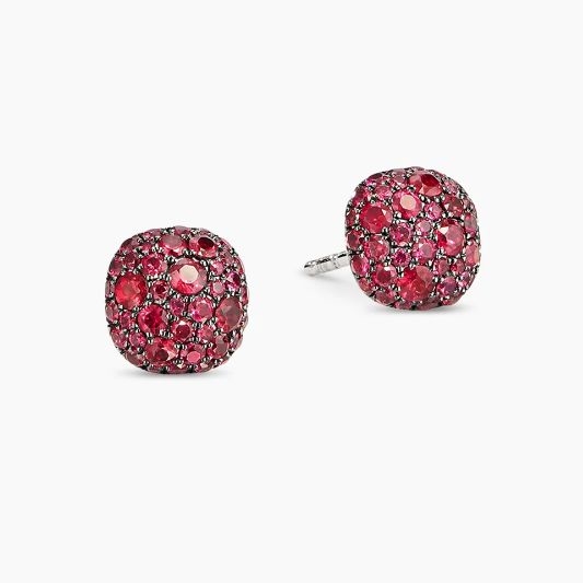 David Yurman Red Diamond Stud Earrings