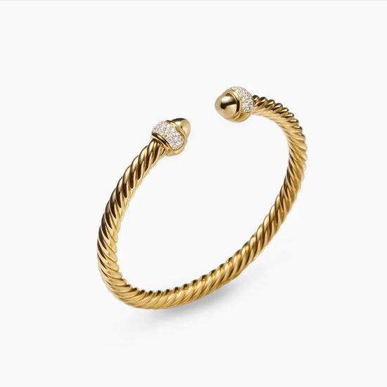 David Yurman Crystal Encrusted Round Head Bracelet