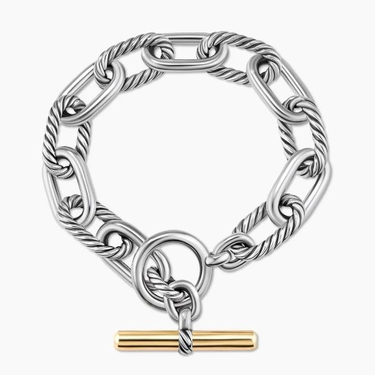 David Yurman Two Tone Twisted Clasp Bracelet