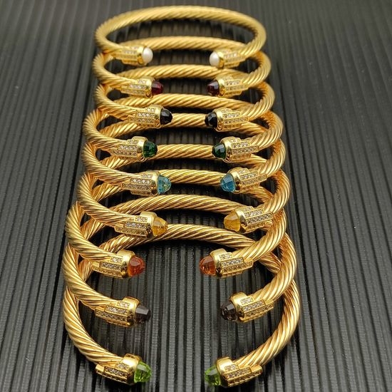 David Yurman 5mm Gold Gemstone Bracelet